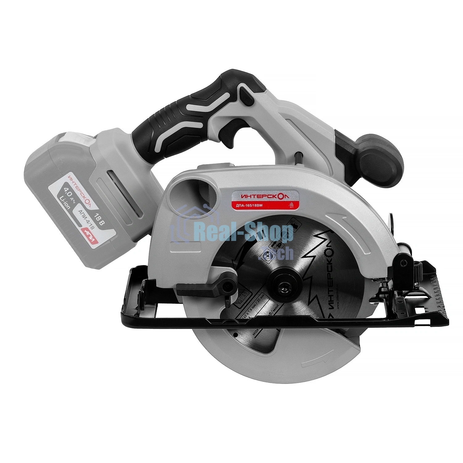 Дисковая пила бесщеточная аккумуляторная Интерскол ДПА-165/18ВМ 762.4.1.70