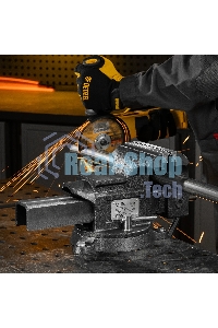 Тиски слесарные Denzel BVH-150 150 мм, поворотные, стальная направляющая, с наковальней