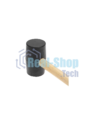 Киянка резиновая Kranz KR-12-8145 910 г, черная резина, деревянная рукоятка