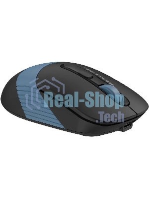 Мышь беспроводная A4Tech Fstyler FB10CS черный/синий, 2000 dpi, радиоканал, Bluetooth, USB, кнопки - 4