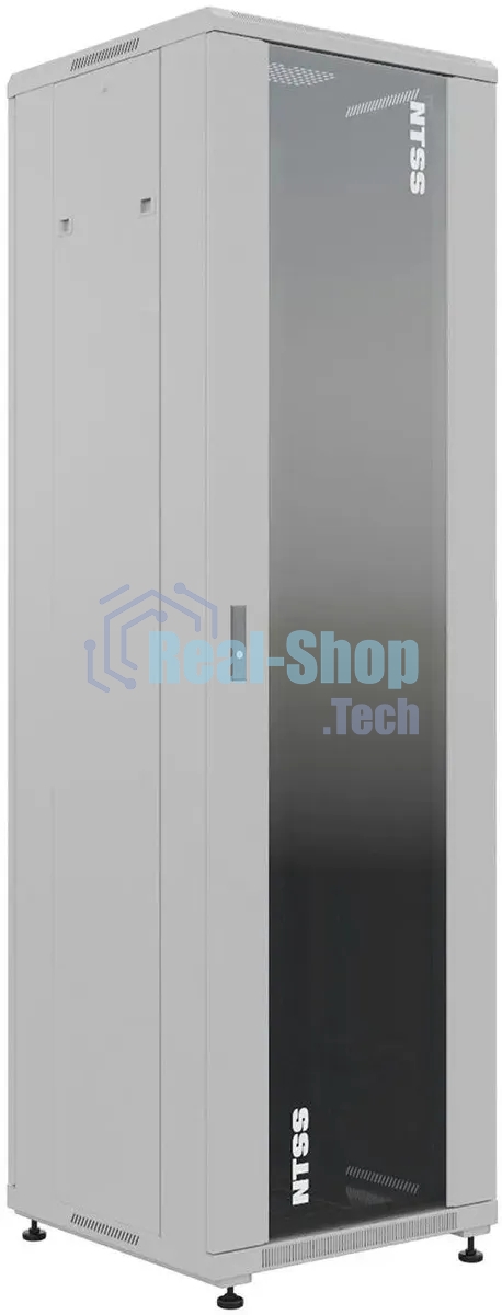 Шкаф коммутационный NTSS Премиум (NTSS-R18U6060GS) напольный 18U 600x600 мм пер. дв. стекл металл 900 кг серый 510 мм 903 мм IP20