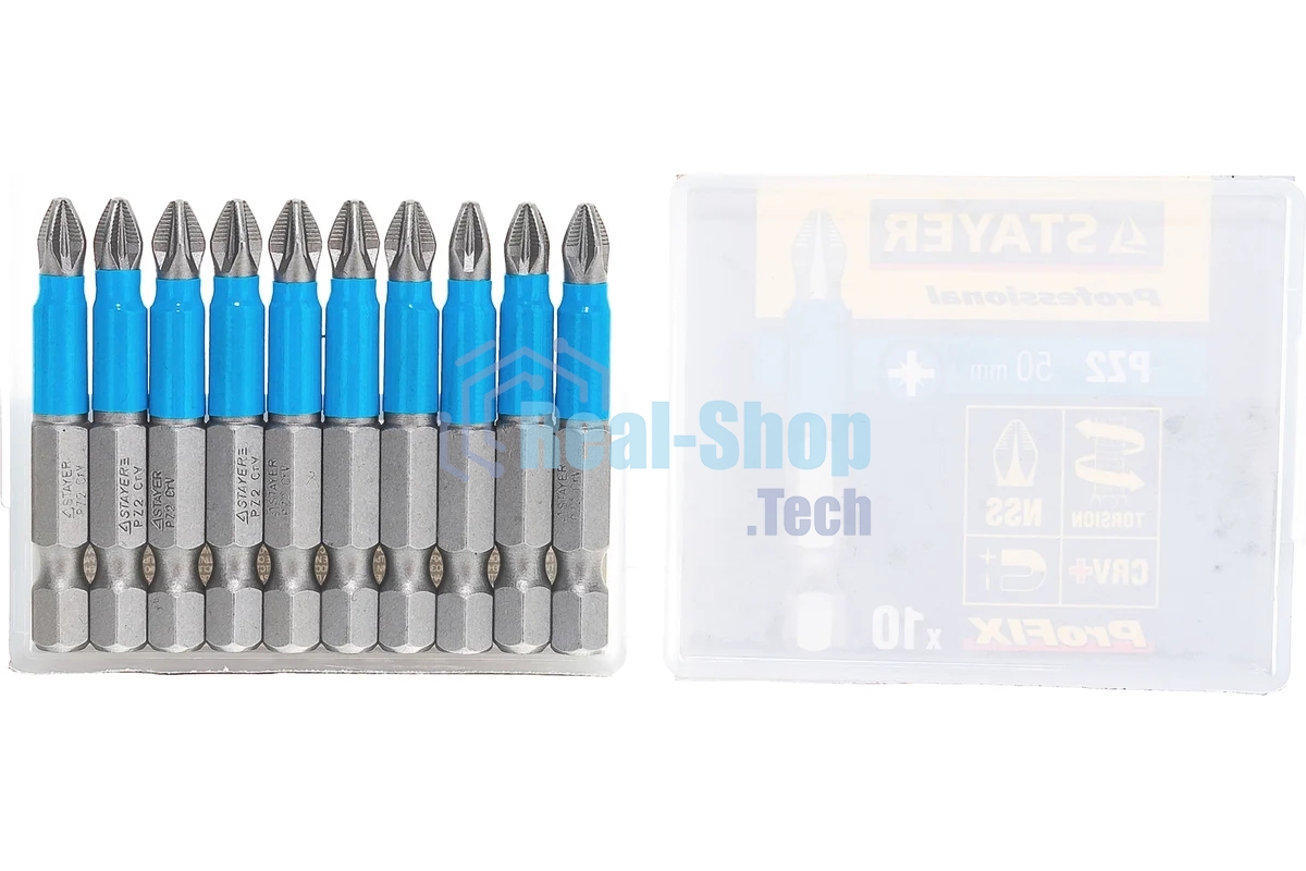 Бита STAYER PROFESSIONAL 26223-2-50-10_z01 ProFix E 1/4'' № 2 L=50мм 10шт