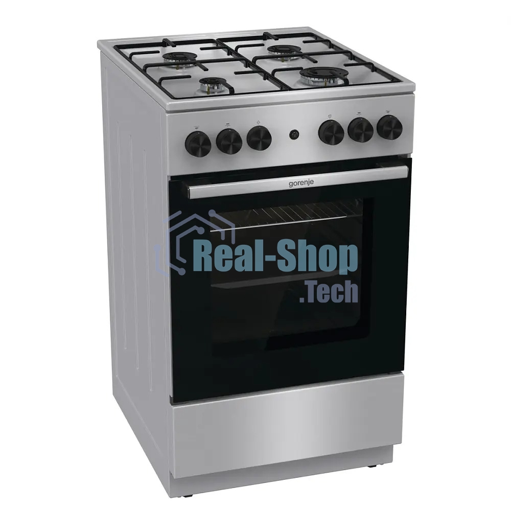 Плита газовая Gorenje GGI5A21XJ серебристый, конфорок 4 газовых, духовка 61 л, 50 см x 85 см x 59.4 см