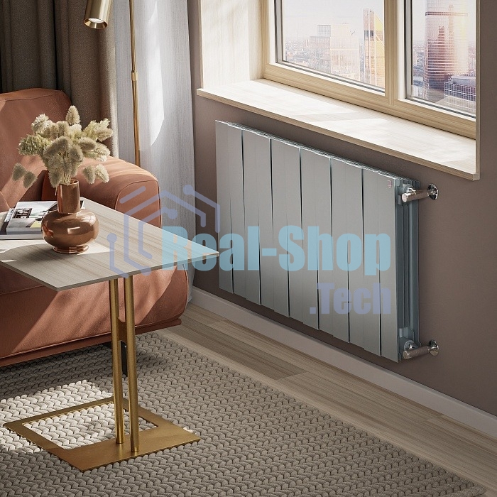 Радиатор биметаллический Royal Thermo PianoForte 500 серебристый - 12 секц.