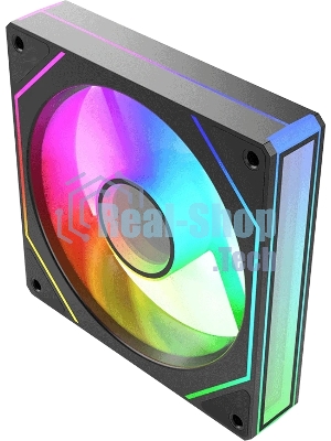 Вентилятор для корпуса Bloody CF-11 LCD ARGb 120х120x25 черный 4-pin 32дБ (упак.:1шт) (CF-11-ARGb120-BK) Ret