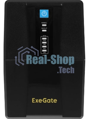 Источник бесперебойного питания ExeGate Power Back BNB-600.LED.AVR.C13.RJ / 600 ВА / 360 Вт / 4 x IEC 320 C13