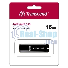 Флешка USB Transcend JetFlash 350 (TS16GJF350), 16Gb, USB 2.0, R/W 15/7, черный