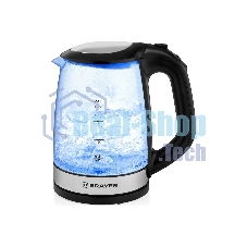 Чайник электрический BRAYER BR1040BK 2220Вт, 2 л, стекл., черный.