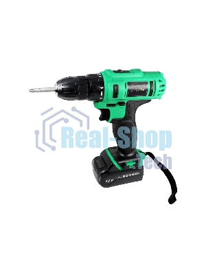 Дрель-шуруповерт Zitrek Greenpower 12-Li 063-4074, 12 В, 1,5 Ач, 32 Нм, щеточный