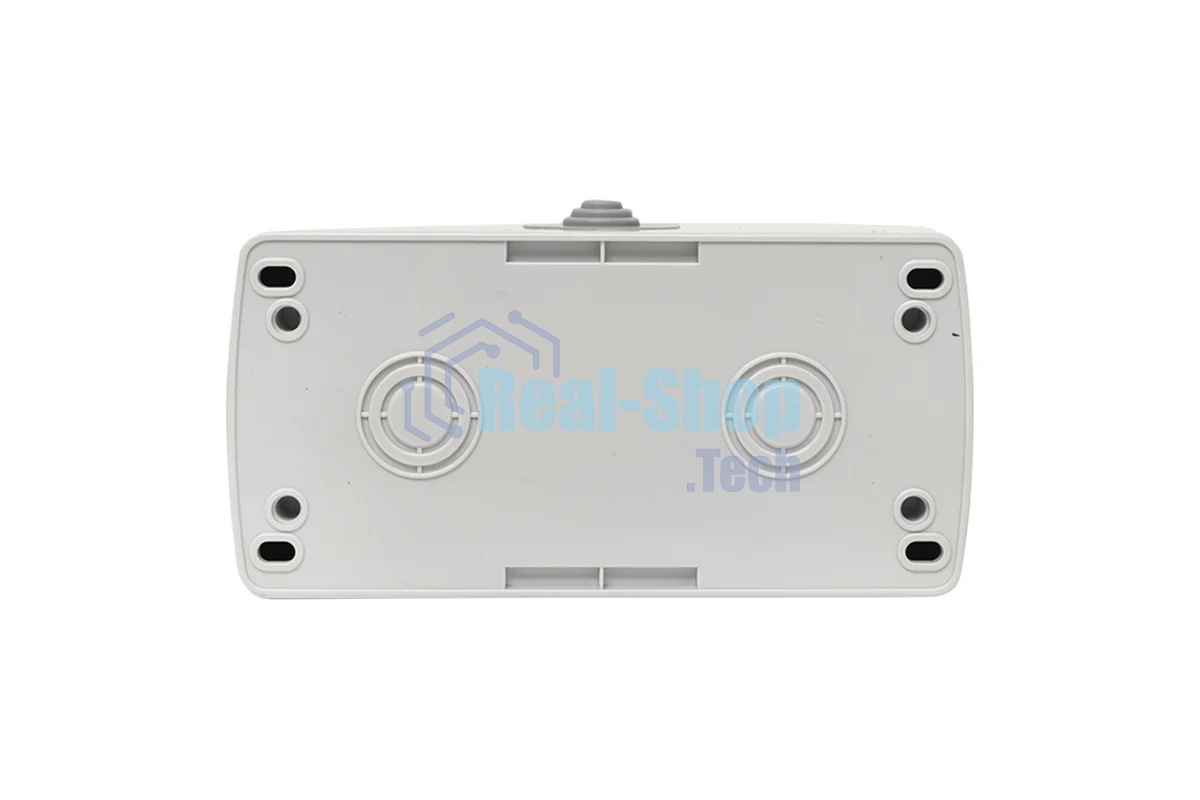 Розетка EKF Мурманск EFR16-129-30-54 2-местная 16А с заземлением с крышкой IP54 серый с защитными шторками