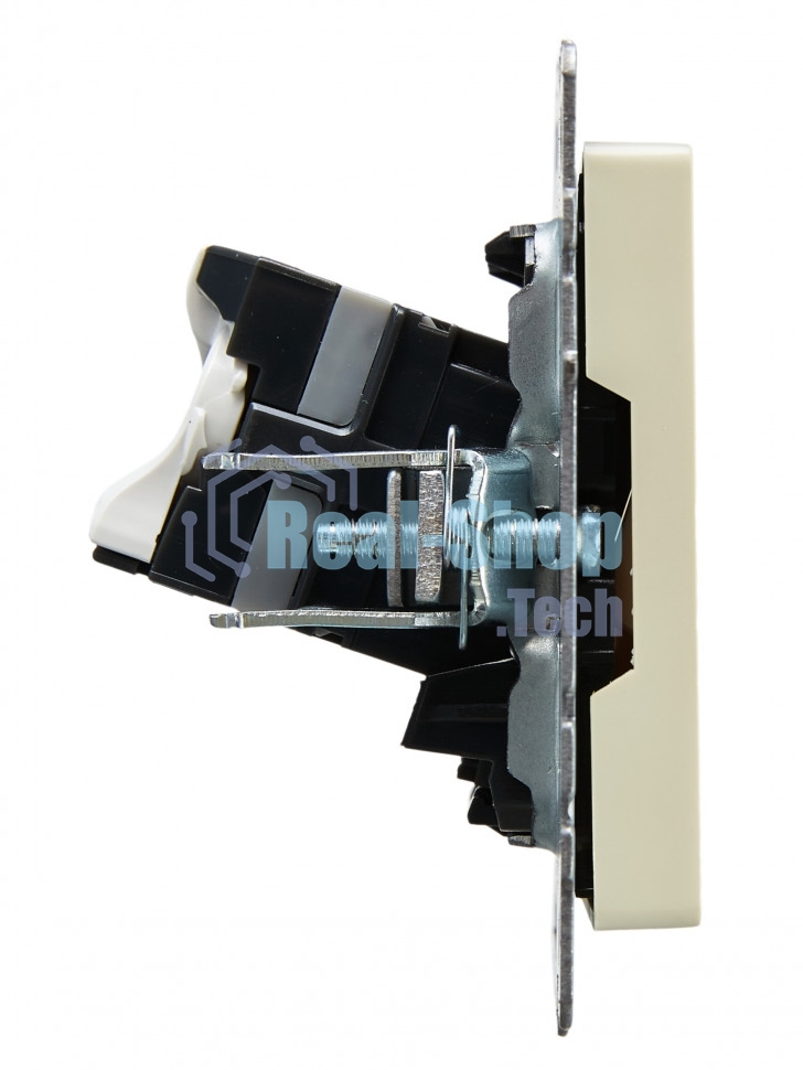 Розетка компьютерная двойная IEK BRITE РК10-2-БрКр (BR-K20-1-K10) СП RJ45 кат.5E бежевый