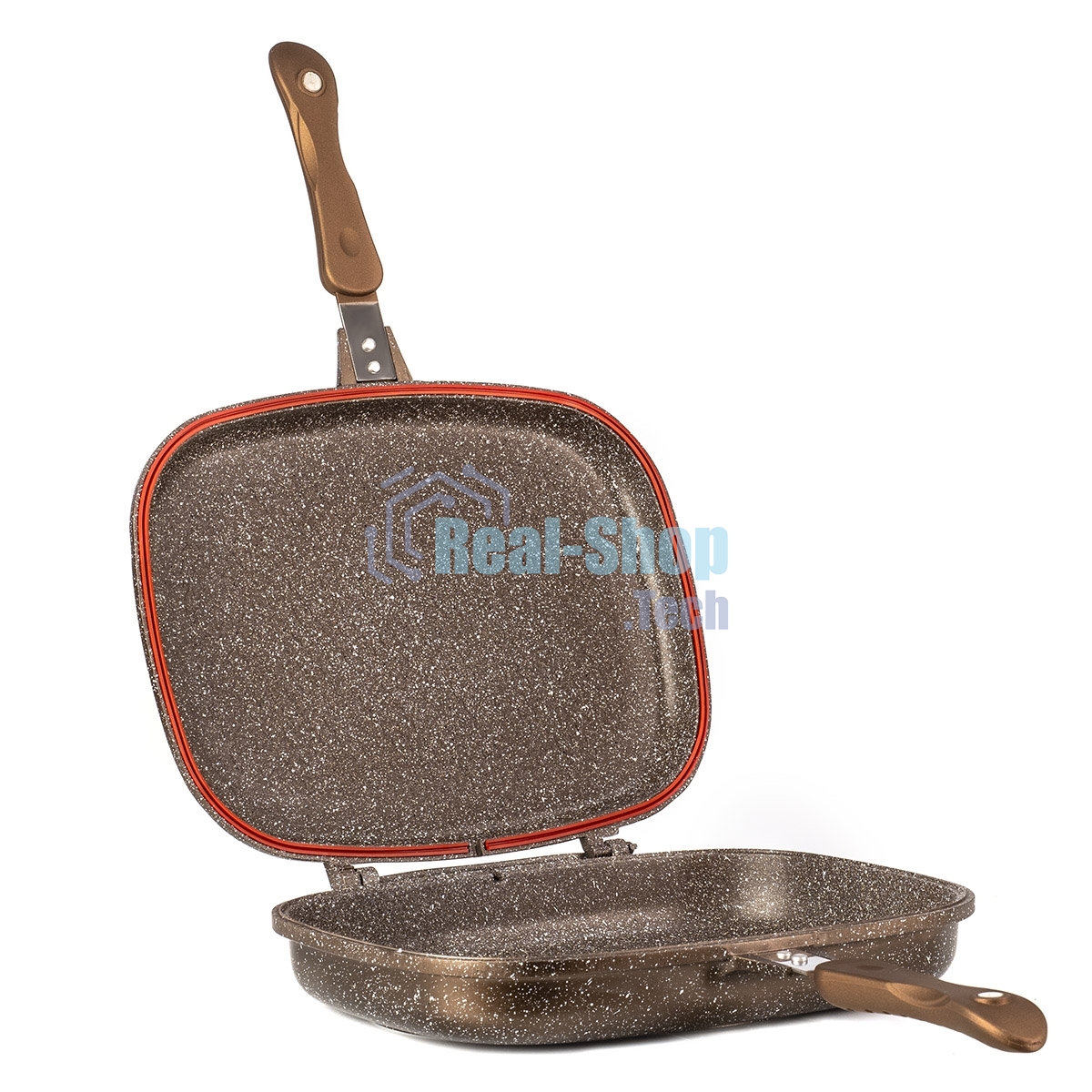 Сковорода-гриль Lara LR02-221 30 см, с крышкой, антипригарное покрытие