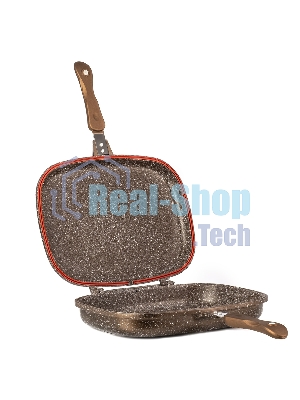 Сковорода-гриль Lara LR02-221 30 см, с крышкой, антипригарное покрытие