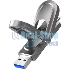 Флешка USB Netac US9 (NT03US9C-512G-32TA), 512Gb, USB 3.2 Gen2 Type-A/USB Type-C, R/W 1000/900, серебристый
