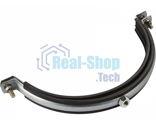 Хомут для воздуховода с резиновым профилем 125 мм (гайка)