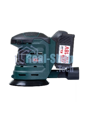 Эксцентриковая шлифовальная машина аккумуляторная KLPRO KLEZ18-50 (18В, Li-ion-2шт, 5.0А·ч, ЗУ 4,5А)