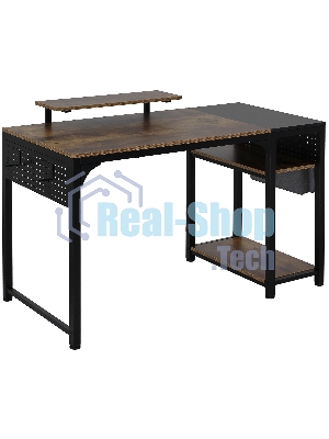 Стол для компьютера Eureka ZX-SS120B-RBB столешница МДФ коричневый каркас черный
