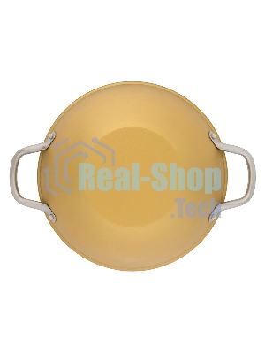 Вок Select Orange 28х9,5см/3,6л облегченный чугун, Ilag, стеклянная крышка. Цвет: желтый
