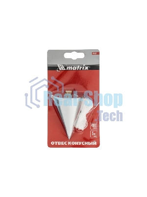 Отвес Matrix конусный, 400 г, шнур 5 м