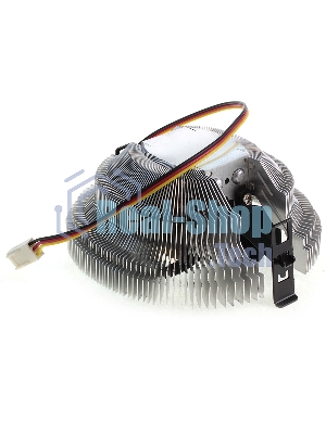 Кулер для процессора Crown CM-80 v2 серебристый/черный, 75 мм, алюминий, 2200 об/мин, 22 дБ, 3 pin, 65 Вт, 42 мм
