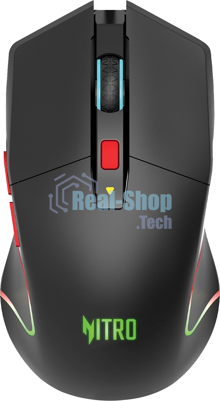 Мышь беспроводная Acer Nitro OMR304 черный, 3200 dpi, радиоканал, Bluetooth, USB, кнопки - 8