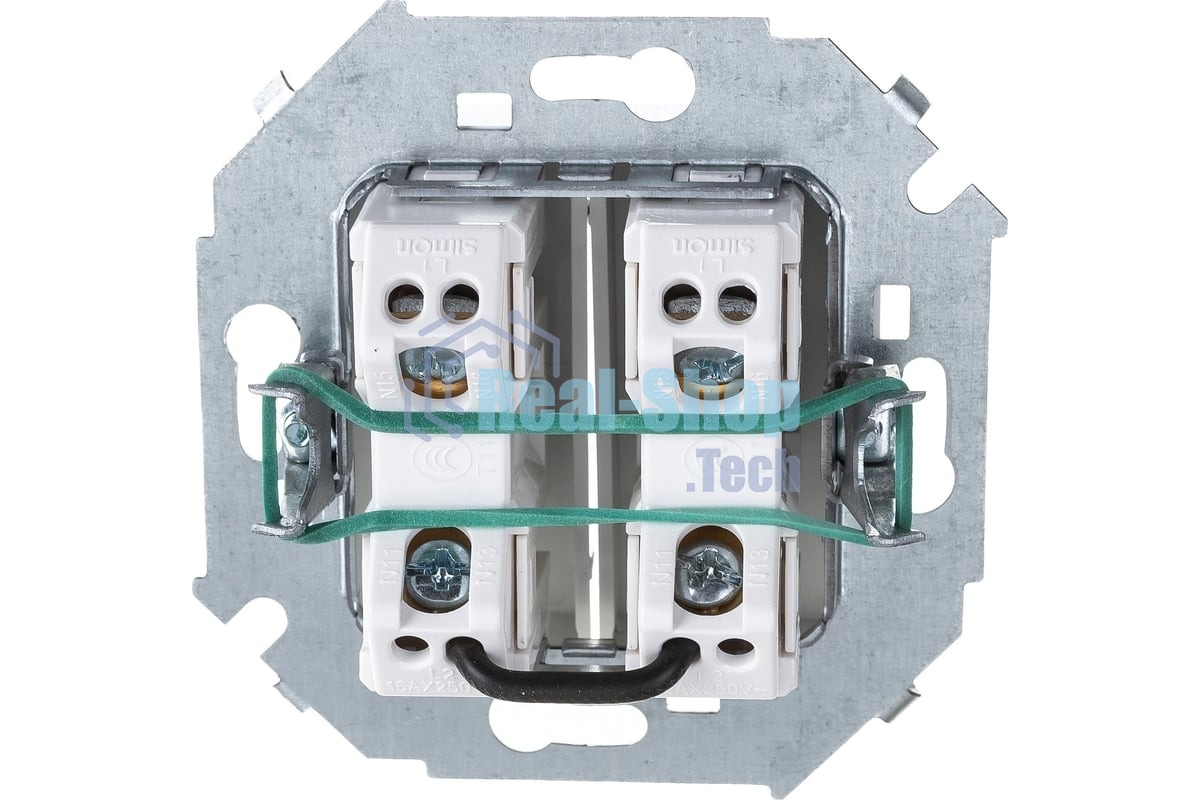 Механизм выключателя 2-кл. СП Simon15 16А IP20 бел. Simon 1591398-030