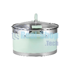 Кастрюля LARA LR02-540 MINT 16x9 см, 1,7 л, носик, индукционное дно, крышка с бортом, полипропилен, силикон, нержавеющая сталь