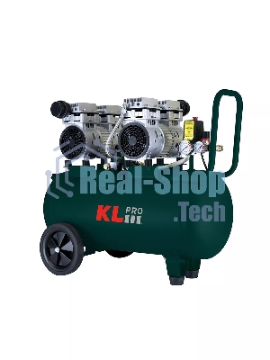 Профессиональный бесшумный воздушный компрессор KLPRO KLK50S2 (сеть, 1,5Квт, 8 бар, 262л/мин, емкость 50л)