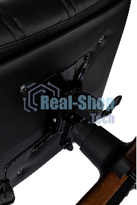 Кресло руководителя Бюрократ T-9932W-LOW-Eco черный, эко.кожа, низк.спин. крестов. металл/дерево