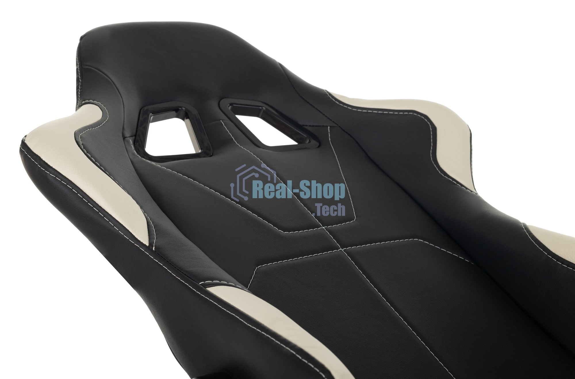 Кресло игровое Бюрократ VIKING 5 AERO WHITE черный/белый искусственная кожа