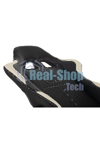 Кресло игровое Бюрократ VIKING 5 AERO WHITE черный/белый искусственная кожа