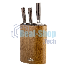 Подставка для ножей универсальная LARA LR05-101 Wood овальная Soft touch полипропилен