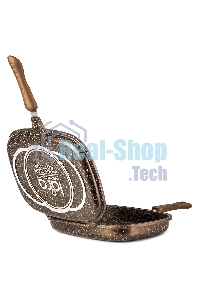 Сковорода-гриль Lara LR02-221 30 см, с крышкой, антипригарное покрытие