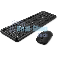 Комплект клавиатура+мышь Oklick S277W беспроводной, USB, 1600 DPI, чёрный