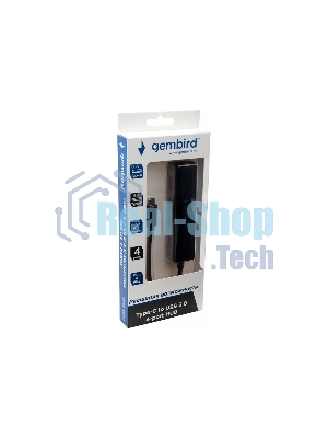 USB-концентратор Gembird UHB-C364, USB 3.0, USB 4 порта, USB Type-C / с доп питанием