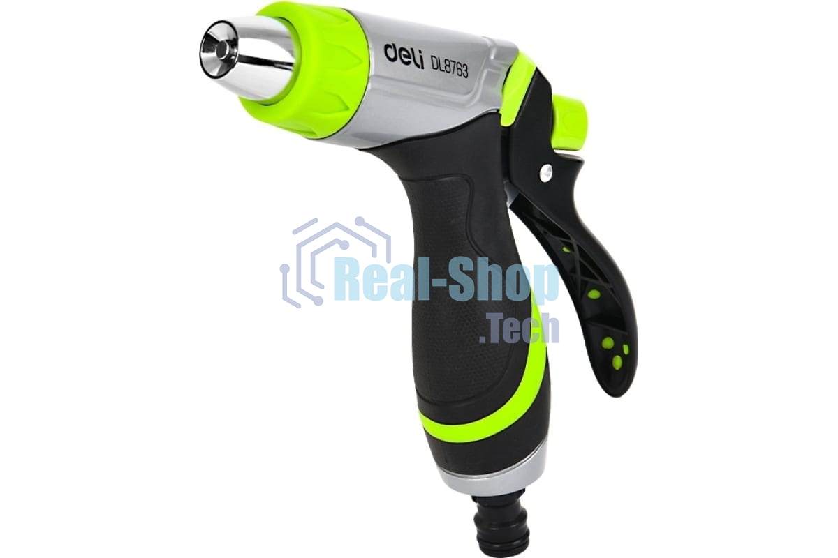 Пистолет-распылитель поливочный Deli DL8763 3 режима распыления, диаметр шланга 3/4