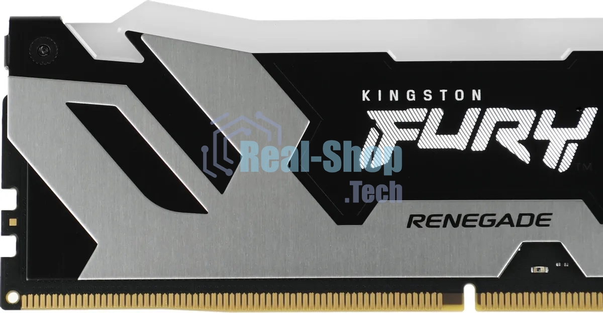 Оперативная память Kingston Fury Renegade RGB, DDR5, 24GB (1x24 GB), 7200 MHz, CL38, радиатор, RGB, серебристый