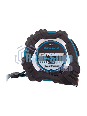 Рулетка Gross 32572 Magnetisch, 5 м х 25 мм обрезиненный корпус, автоматическая фиксация