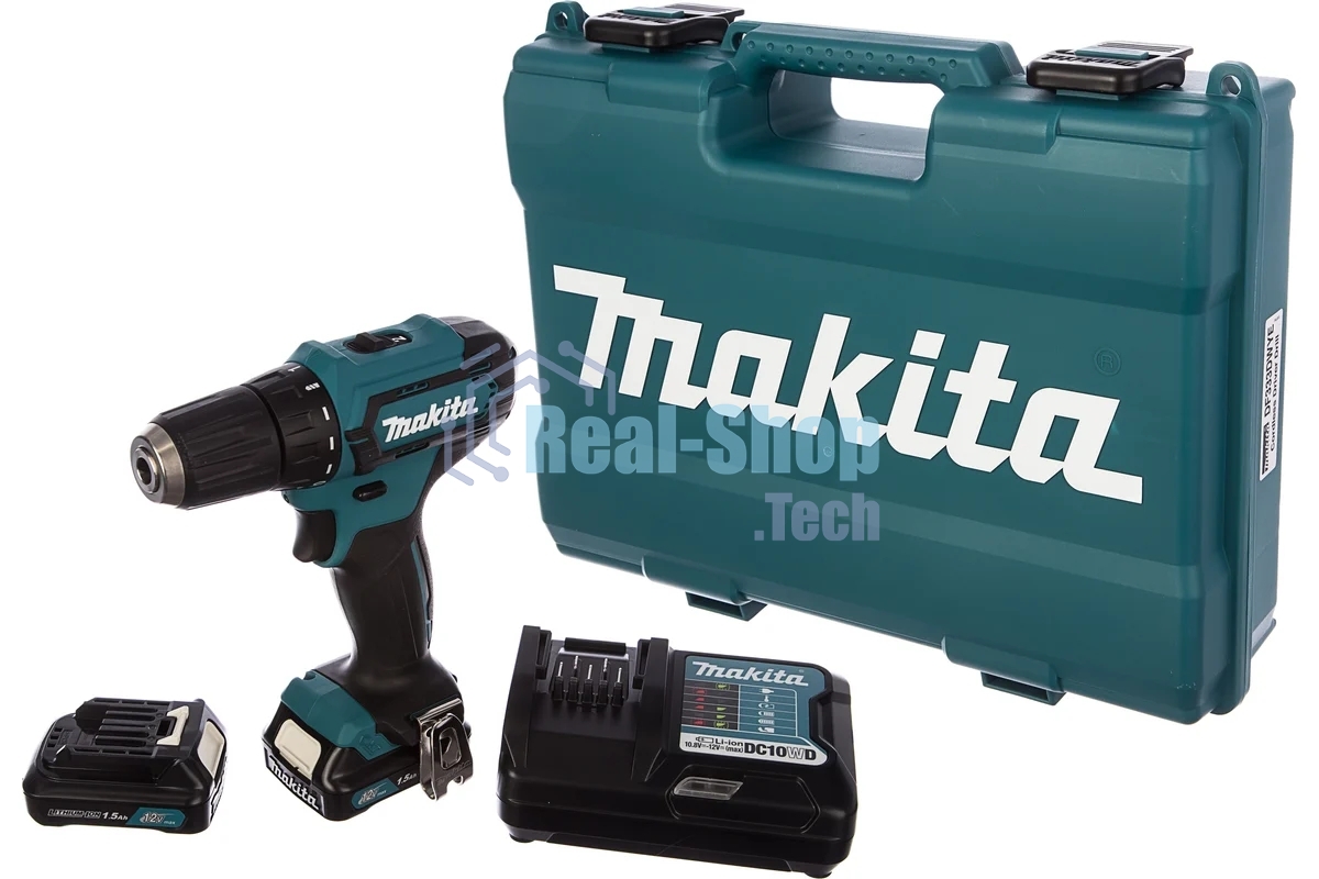 Дрель-шуруповерт аккумуляторная Makita DF333DWYE Аккумуляторная, Кейс