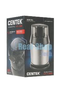 Кофемолка Centek CT-1362 (сталь) 200Вт, 60гр, стальн стакан, стальн чаша, прозрачная крышка