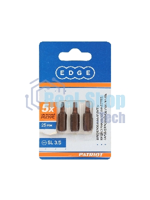 Бита EDGE by PATRIOT SL 3.5мм, сталь S2, длина 25 мм, 3шт в блистере