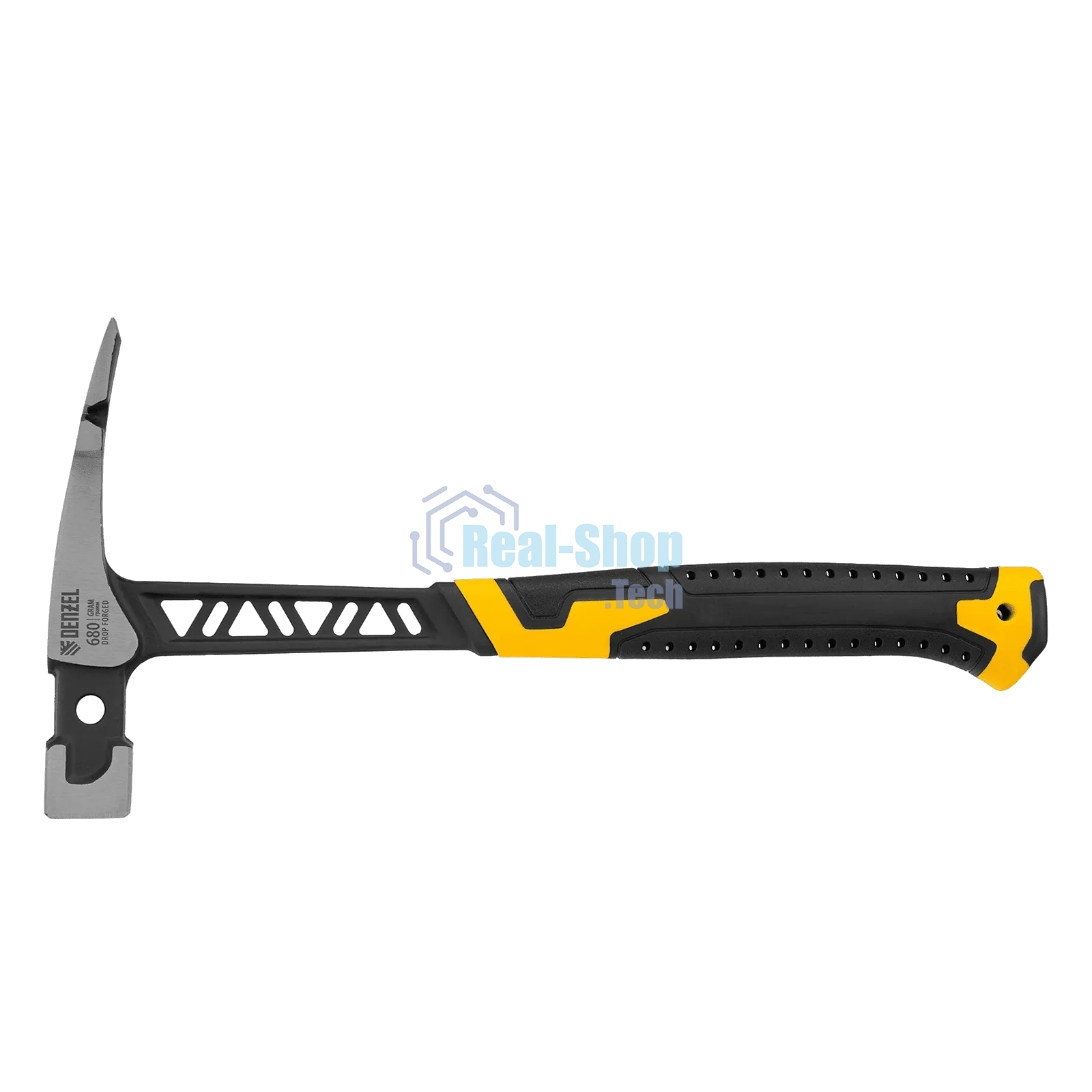 Молоток каменщика Denzel 680 г, цельнокованый, двухкомпонентная обрезиненная рукоятка