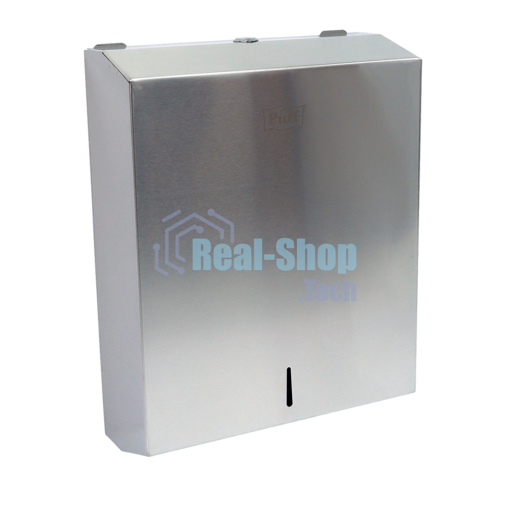 Диспенсер бумажных полотенец Puff 5615, хром мат., антивандальный с ключом