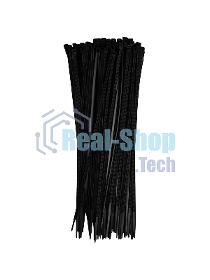 Стяжка кабельная (Хомут) 2,5x200-100BL PA6.6 черная (100 шт/уп) Jazzway