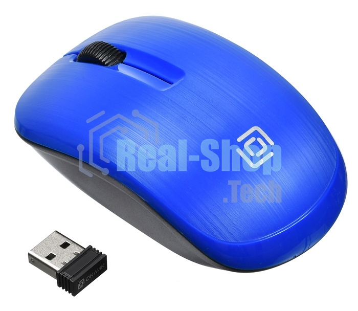 Мышь беспроводная Oklick 525MW голубой, 1000 dpi, радиоканал, USB, кнопки - 3