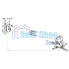 Кронштейн для проектора Cactus CS-VM-PR16L-BK черный макс.13.6кг настенный и потолочный поворот и наклон