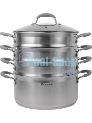 Пароварка Rondell RDS-1103 26 см. 3 перфорированных уровня (5,5 л - нижний ярус)