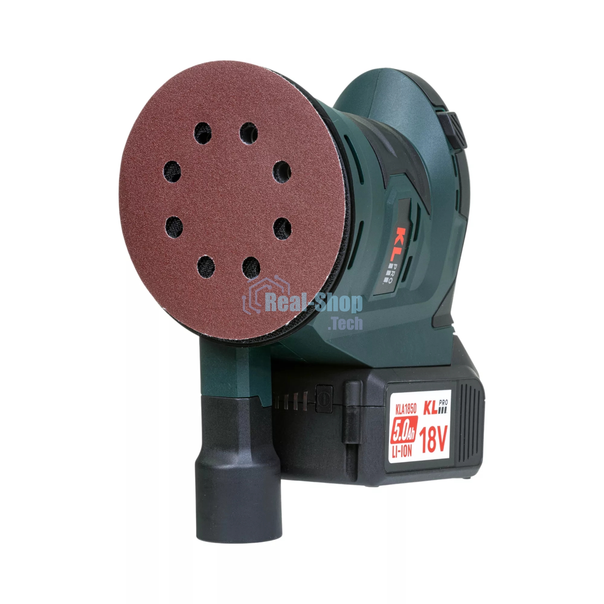 Эксцентриковая шлифовальная машина аккумуляторная KLPRO KLEZ18-50 (18В, Li-ion-2шт, 5.0А·ч, ЗУ 4,5А)