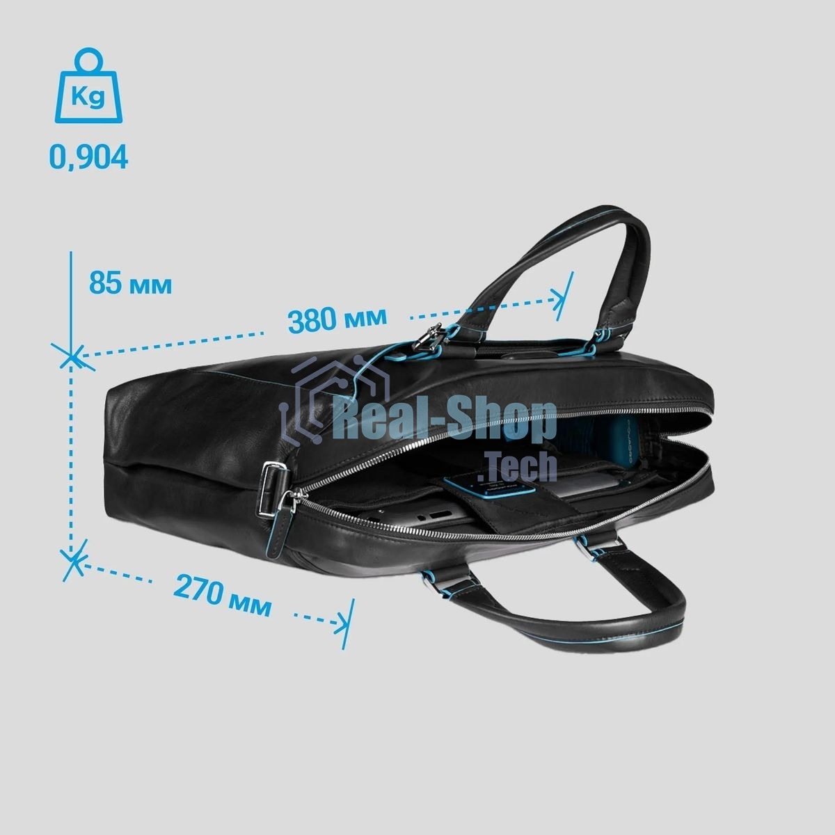 Сумка для ноутбука Piquadro Blue Square CA3335B2/N черный натур.кожа