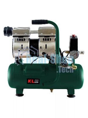 Профессиональный бесшумный воздушный компрессор KLPRO KLK8S (сеть, 0,7Квт, 8 бар, 131л/мин, емкость 8л)